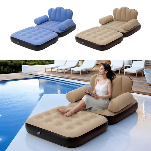 Inflatable single flocked air - single,