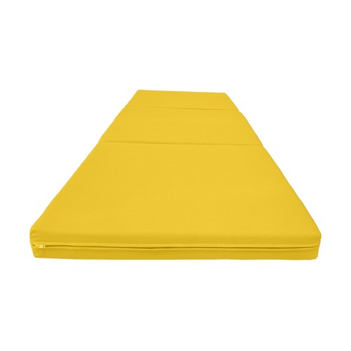Yellow trifold foam bed - yellow,