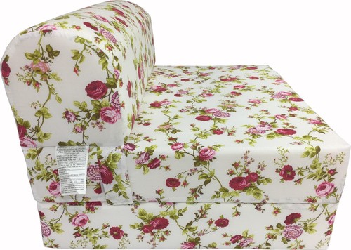 Roses white sleeper chair - white,
